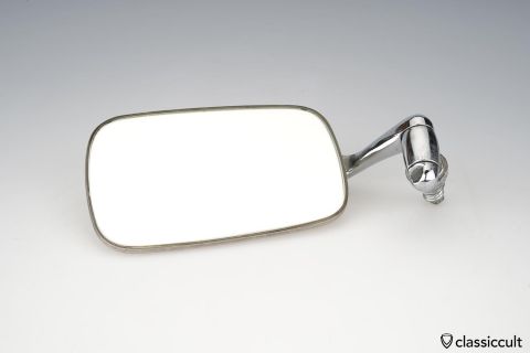 VW Bug 1968 and up side view mirror without rain hole