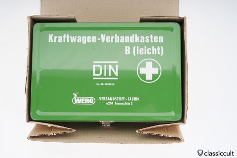 WERO GERMANY First aid tin box 60ies 70ies NOS